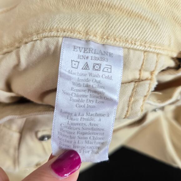 Everlane The Way High Jean Organic Cotton Soy Bean Yellow Straight Leg Women 30 - Picture 12 of 12